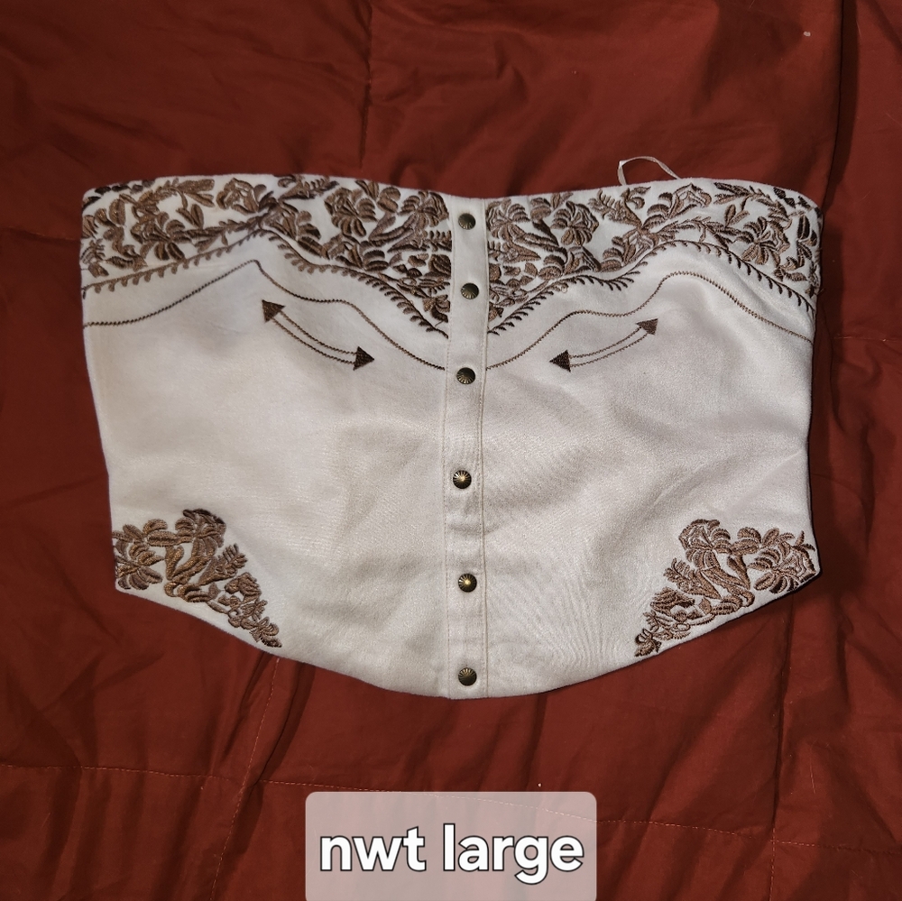 Embroidered western Corset Top